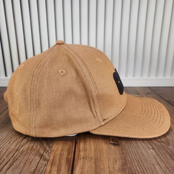 CAT Caterpillar Hat Cap Snapback Brown Canvas Work Mens Equipment Jobsite Brand - Picture 4 of 11